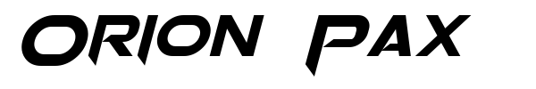 Orion Pax font preview